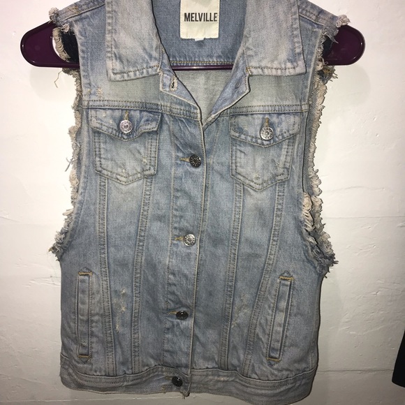 Brandy Melville Jackets & Blazers - Brandy Melville Distressed Jean Vest